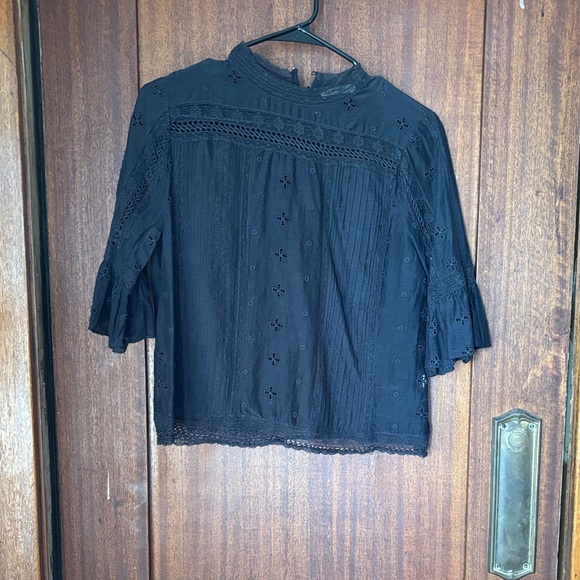 Ulla Johnson Black Lace Blouse - Picture 1 of 5